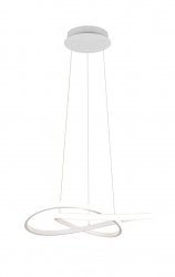 Minimalistyczna lampa wisząca LED biała podwójny zawinięty okrąg geometryczna uniwersalna MANSA R33111131 Rl