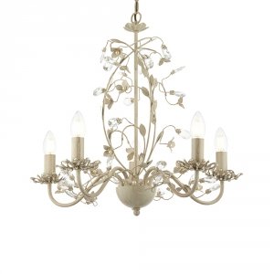 Lampa wisząca dworkowa świecznikowa kwiatowa designerska klasyczna dekoracyjna LULLABY-5CR ENDON