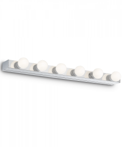 CHROMOWY KINKIET NAD LUSTRO BIAŁE KULE IDEAL LUX PRIVE AP6 045627 GLAMOUR CHROM