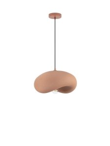 Nowoczesna lampa wisząca z żywicy półokrągły klosz minimalistyczna uniwersalna skandynawska Luces Exclusivas