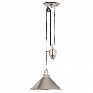Industralna lampa wisząca z przeciwagą niklowana Provence PV-P-PN Elstead Lighting