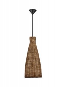 Lampa wisząca rattanowa boho rustykalna industrialna nad stół do salonu sypialni ściemnialna Luces Exclusivas