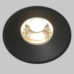 Czarna Oprawka Wpuszczana Downlight Round Maytoni DL058-12W3K-B