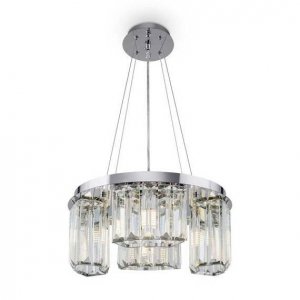KRYSZTAŁOWA LAMPA WISZĄCA CHROM COLLIN MAYTONI MOD083PL-04CH ŻYRANDOL KRYSZTAŁOWY DO SALONU-JADALNI GLAMOUR
