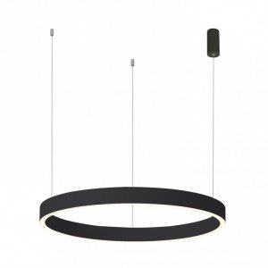 Czarna Nowoczesna Okrągła Lampa Wisząca LED BRASCO DOWN PND-56215-060RPP-BK-3KS4K-TRDIMM ITALUX