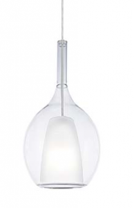 Szklana transparentna lampa wisząca nowoczesna designerska salonowa dekoracyjna Kalique sp1-2 d18 360034 Ideal Lux 