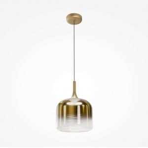 Nowoczesna lampa wisząca złoty szklany klosz Spirito Maytoni MOD286PL-L18G3K