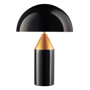 Czarna lampka stołowa nocna w kształcie grzybka żelazna klasyczna minimalistyczna uniwersalna BELFUGO MT1233-280 Step Into Design