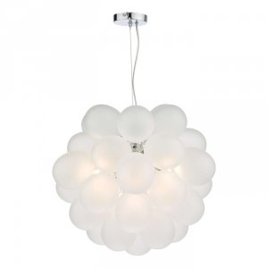 Nowoczesna Lampa Wisząca Białe Kule Szklane BUBBLES BUB0602 DAR LIGHTING