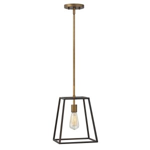 Lampa wisząca Fulton 1 źródło światła industrialna minimalistyczna odsłonięta żarówka HK-FULTON-P HINKLEY 
