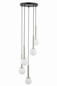 Lampa wisząca złota szklane białe klosze Daisy 5 Sigma 40771