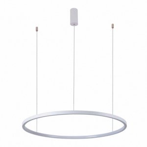 Nowoczesna Lampa Wisząca LED Biały Okrąg VINOLA PND-56135B-100RPP-WH-3KS4K-TRDIMM ITALUX