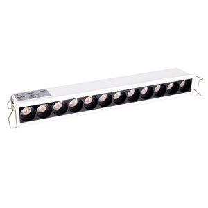 Oprawa wpuszczana w sufit LED minimalistyczna klasyczna prostokątna biała aluminiowa X-line H0138 MAXLIGHT 