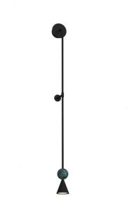 Nowoczesny Kinkiet Bingo 5W Czarny + Malachit Maxlight W0446 Dekoracyjny 