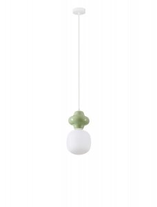 Designerska Lampa Wisząca z Ceramiki w Kolorze Zielonym Luces Exclusivas VILROSA LE44555