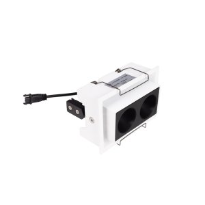 Oprawa wpustowa do skompletowania podwójna minimalistyczna prostokąt biała metalowa Modular H180.02 MAXLIGHT 