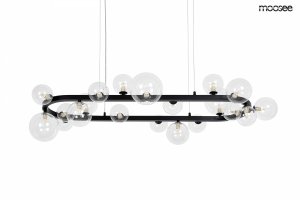 Czarna lampa wisząca owalna przeźroczyste klosze ALURE OVAL 120 MSE1501100550 Moosee