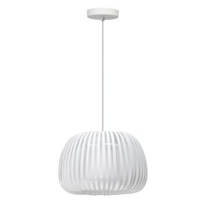 Lampa Wisząca Biała Abażur Tkanina E27 AGORA PENDANT WHITE AZ6641 Azzardo 