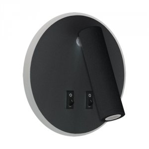 Kinkiet hotelowy do sypialni do czytania czarny z dekoracyjnym podświetleniem OTELLO LED C 6W+3W BLACK 04030