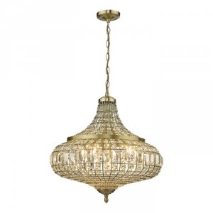 Designerska Lampa Wisząca Ozdobna Kryształowe Elementy ASMARA ASM0675 DAR LIGHTING