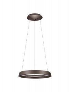 Nowoczesna lampa wisząca LED okrąg w kolorze brązowym BATALLAS LE44788 Luces Exclusivas