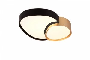 Nowoczesny Plafon Sufitowy RISE TRIO 647510280 Czarny Złoty