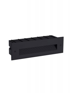 Oprawa wpuszczana kinkiet LED czarna prostokątna minimalistyczna nowoczesna IP65 CENDILO LE75318 Luces Exclusivas