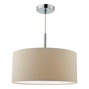 Nowoczesna Lampa Wisząca Abażurowa Szara brązowy RONDA RON1029 DAR LIGHTING