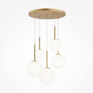 Lampa wisząca 5-płomienna metalowa złota kule uniwersalna regulacja wysokości Basic form MAYTONI MOD321PL-05G1