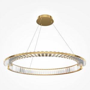 Lampa wisząca LED glamour designerska elegancka okrągła mosiądz Krone MAYTONI P097PL-L45BS3K