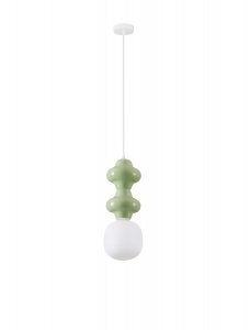 Designerska Lampa Wisząca z Ceramiki w Kolorze Zielonym Luces Exclusivas VILROSA LE44562