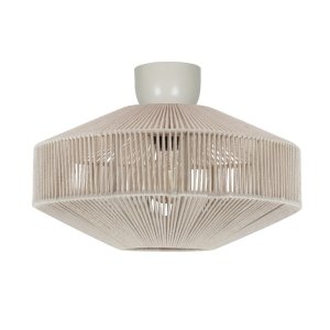Bawełniana Beżowa Lampa Sufitowa Plafon SVEA TRIO 664700144