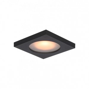 Nowoczesna  Kwadratowa Czarna Oprawa Podtynkowa IP44 ANTAR DL-26385S-GU10-BK ITALUX