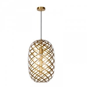 Lampa Wisząca Industrialna Złota WOLFRAM 21417/32/02 LUCIDE