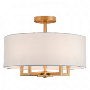Nowoczesny Plafon Sufitowy Mosiężny LILLE C05920BR-WH COSMO LIGHT