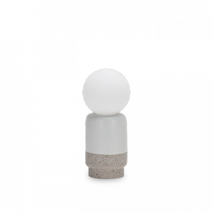Lampka Biurkowa Minimalistyczna Ceramiczna Biała CREAM 305264 IDEAL LUX