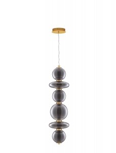 Elegancka Lampa Wisząca Salonowa z Ciemnego Szkła Luces Exclusivas MORROS LE44487