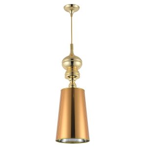 Lampa wisząca złota ozdobna aluminiowa lustrzana powłoka designerska elegancka klasyczna QUEEN MP-8046-25 gold Step Into Design