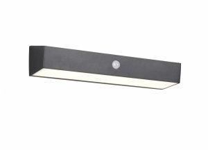 Kinkiet zewnętrzny LED czarny minimalistyczny klasyczny uniwersalny ściemnialny czujnik ruchu i zmierzchu SILVES HYBRID IP44 R23306102 Rl