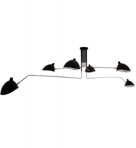 LAMPA SUFITOWA WISZĄCA LOFT ITALUX DAVIS MDE610/4+2 CZARNA