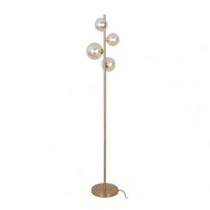 Lampa Stojąca W Kolorze Mosiądz Szklane Bursztynowe Klosze Kule CANELLO FL-406007-4-HBR ITALUX