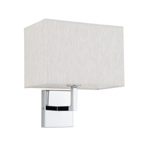 Kinkiet hotelowy do sypialni w kolorze chrom z kremowym abażurem HOTEL MOOD 11780 Nowodvorski Lighting