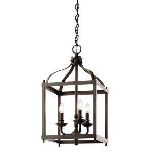 Średnia lampa wisząca Larkin 3 źródła światła stary brąz designerska metalowa KL-LARKIN-P-M-OZ KICHLER