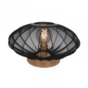 Lampa Stołowa Nowoczesna Czarny Klosz Materiałowy CORINA 03547/40/30 LUCIDE