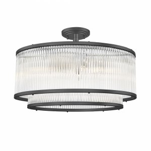 Szklana Dekoracyjna Czarna Lampa Sufitowa W Stylu Glamour SERGIO C0528-06H-P7AC ZUMA LINE