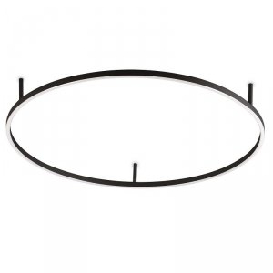 NOWOCZESNY CZARNY PLAFON OKRĄG RING 2700K LED IDEAL LUX ORACLE SLIM PL D90 341965
