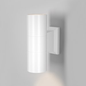 Nowoczesny kinkiet elewacyjny zewnętrzny elegancki aluminium biały dekoracyjny podświetlający ścianę góra-dół Bowery MAYTONI O574WL-02W