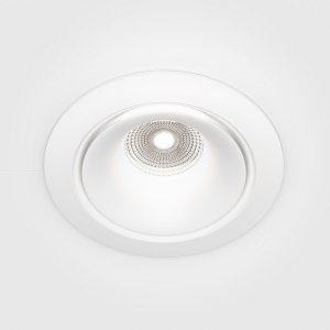 Lampa wpuszczana w sufit minimalistyczna aluminium biały okrągła LED Yin MAYTONI DL031-L12W4K-D-W