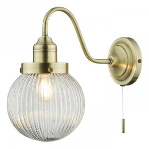 Kinkiet Ścienny Vintage Szklany Klosz Kulisty TAMARA TAM0775 DAR LIGHTING