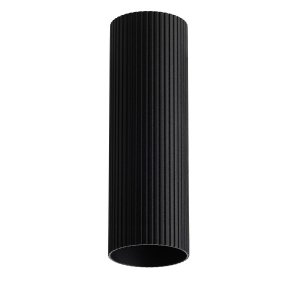 Dekoracyjny spot czarna ryflowana tuba natynkowa 50cm LUCAS AZ6151 + AZ6146